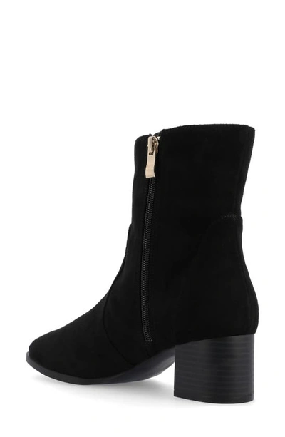 Journee Collection Hayven Tru Comfort Block Heel Bootie In Black