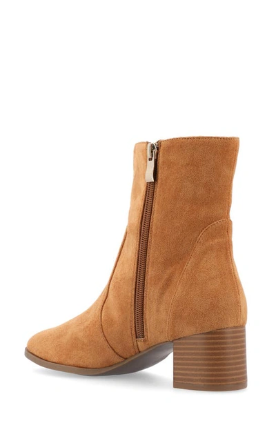 Journee Collection Collection Women's Tru Comfort Foam Wide Width Hayven Booties In Cognac