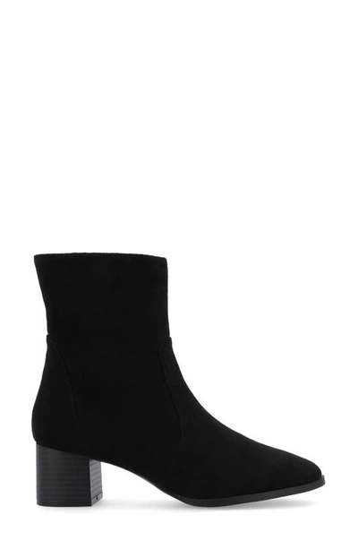 Journee Collection Hayven Tru Comfort Block Heel Bootie In Black
