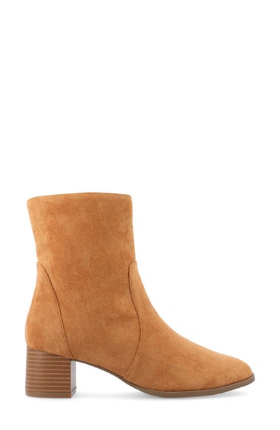 Journee Collection Collection Women's Tru Comfort Foam Wide Width Hayven Booties In Cognac