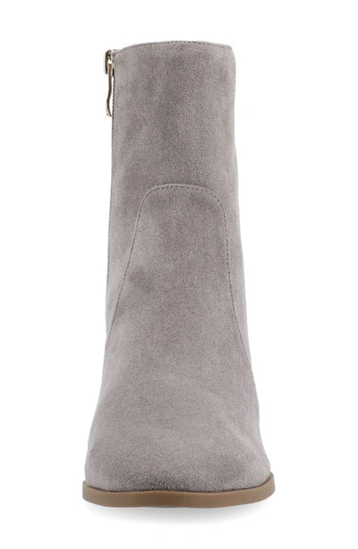 Journee Collection Hayven Tru Comfort Block Heel Bootie In Grey