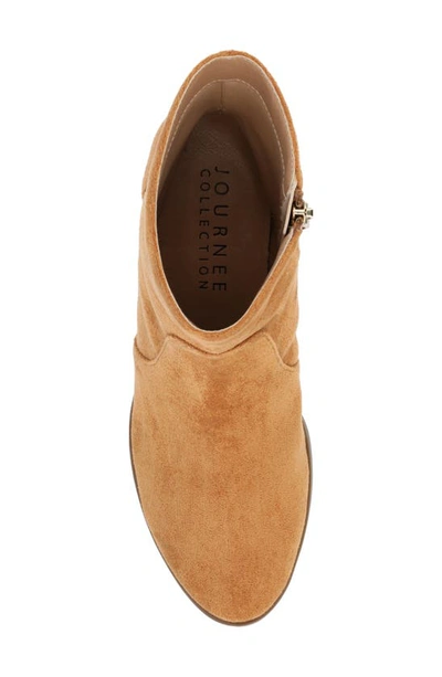 Journee Collection Collection Women's Tru Comfort Foam Wide Width Hayven Booties In Cognac