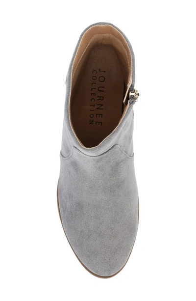 Journee Collection Hayven Tru Comfort Block Heel Bootie In Grey