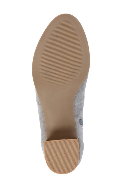 Shop Journee Collection Hayven Tru Comfort Block Heel Bootie In Grey