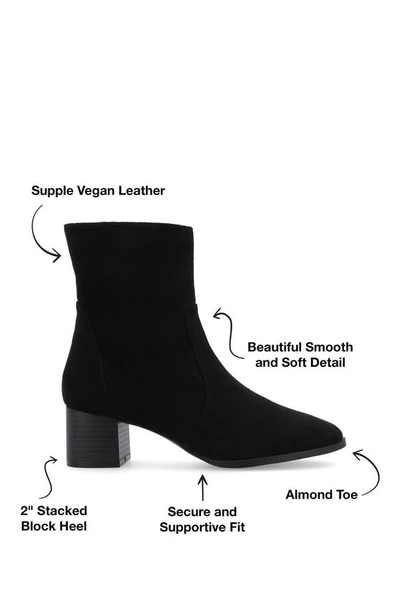 Journee Collection Hayven Tru Comfort Block Heel Bootie In Black