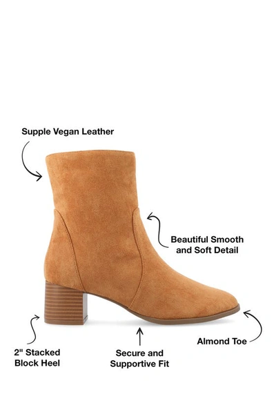 Journee Collection Collection Women's Tru Comfort Foam Wide Width Hayven Booties In Cognac