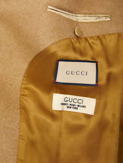 Shop Gucci Camel Wool Coat