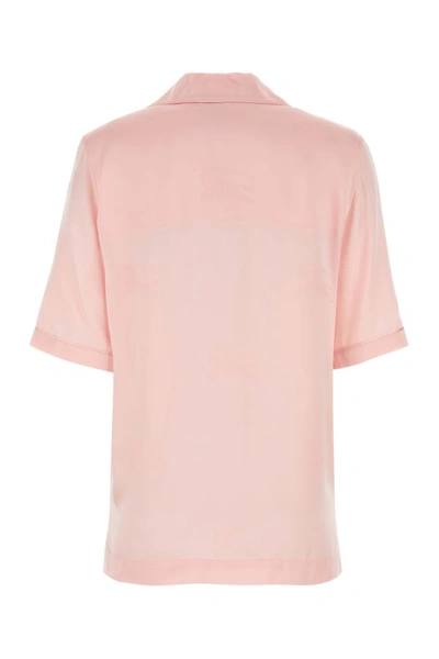 Burberry Ekd Jacquard Silk Pyjama Shirt In Pink