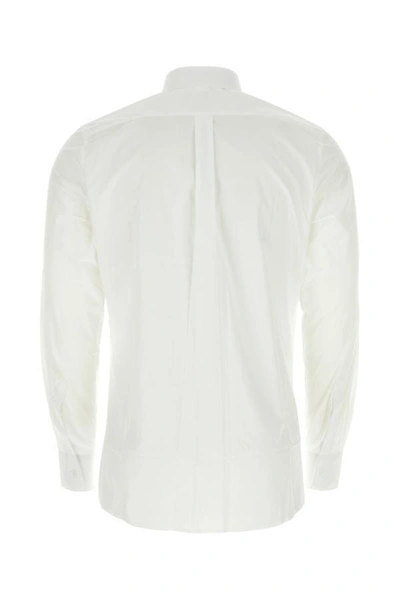 Shop Dolce & Gabbana Man White Poplin Shirt