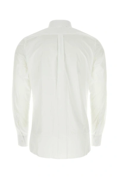Dolce & Gabbana White Stretch Poplin Shirt In White