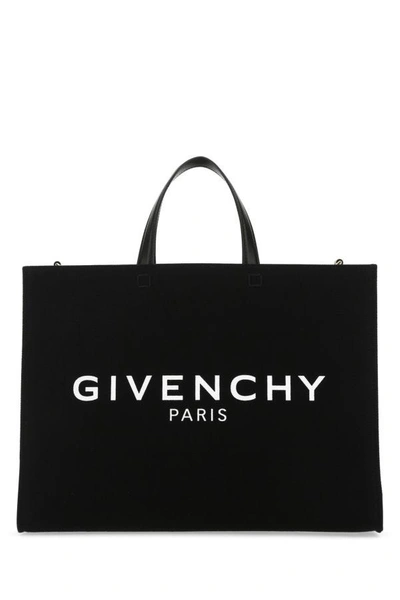 Shop Givenchy Woman Black Canvas Medium G Shopping Bag