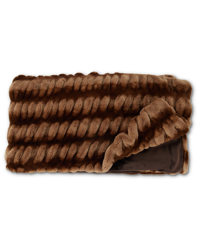 Shop Donna Salyers Fabulous-furs Caramel Chinchilla Faux Fur Throw Blanket With $40 Credit