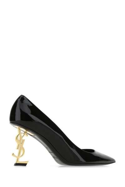 Shop Saint Laurent Woman Black Leather Opyum 85 Pumps