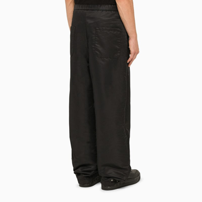 Shop Valentino Black Nylon Cargo Pants Men