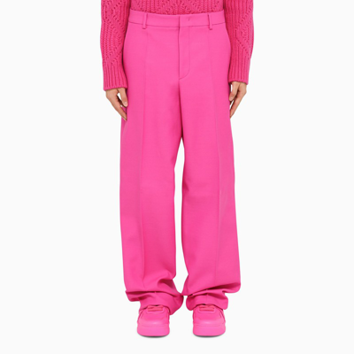 Shop Valentino Pp Pink Crepe Couture Pants Men