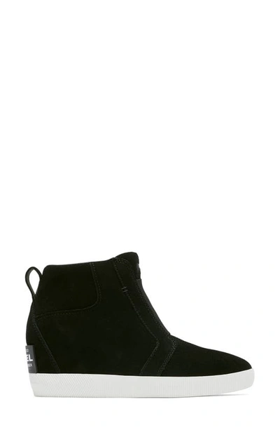 Shop Sorel Out N About Wedge Bootie In Black/ Sea Salt