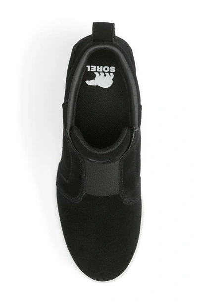 Sorel Out N About Wedge Bootie In Black/ Sea Salt