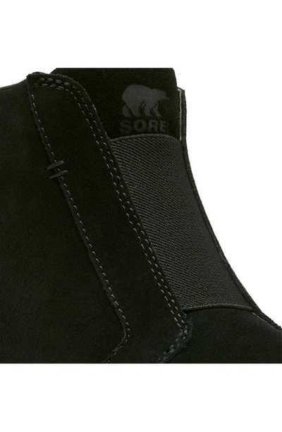 Shop Sorel Out N About Wedge Bootie In Black/ Sea Salt