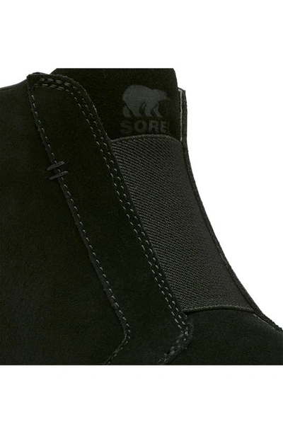 Sorel Out N About Wedge Bootie In Black/ Sea Salt
