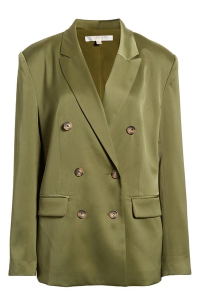 Shop Wayf Oversize Double Breasted Blazer In Olive