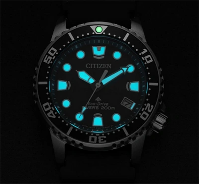 Pre-owned Citizen Eco-drive Blue Dial Eo2028-06l Promaster Diver Women's Watch