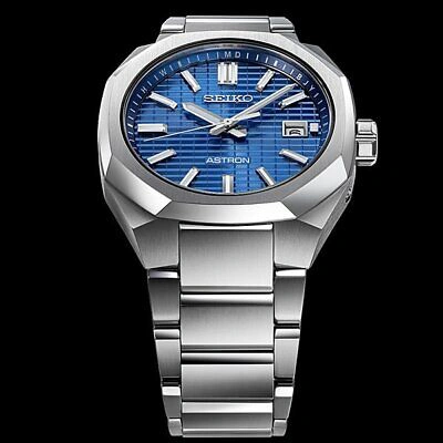 Pre-owned Seiko Astron Nexter Dyna Sbxy061 Solar Radio Analog Watch Blue Titanium