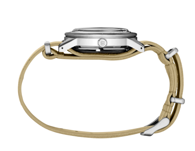 Pre-owned Seiko Presage Automatic Blue Dial Beige Leather Strap Men's Watch Ssa453