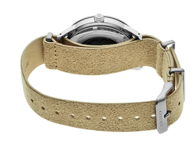 Pre-owned Seiko Presage Automatic Blue Dial Beige Leather Strap Men's Watch Ssa453