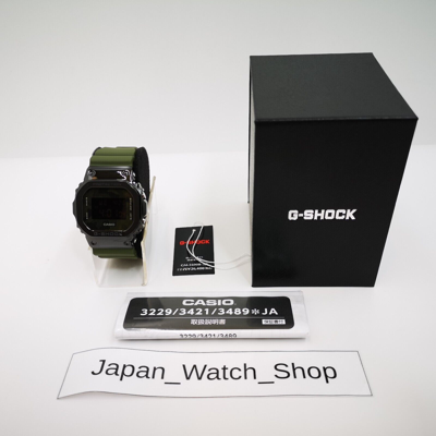 Pre-owned Casio G-shock Gm-5600b-3jf Black Stainless Steel Bezel Men's Watch In Box