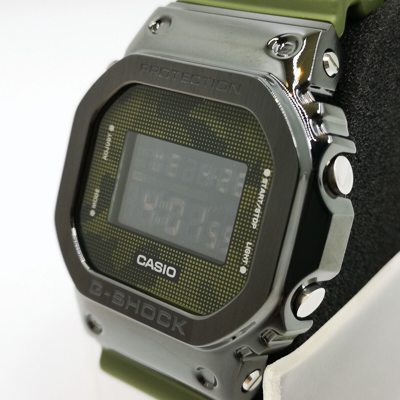 Pre-owned Casio G-shock Gm-5600b-3jf Black Stainless Steel Bezel Men's Watch In Box