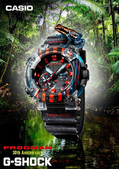 Pre-owned G-shock Casio  Gwf-a1000apf-1ajr Frogman 30th Anniversary Poison Dart Frog