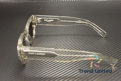 Pre-owned Saint Laurent Sl 573 003 Cat Eye Acetate Beige Silver 49 Mm Women's Sunglasses