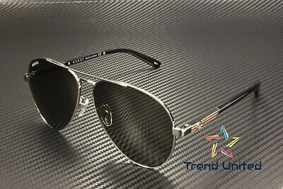 Pre-owned Gucci Gg1288sa 001 Pilot Navigator Ruthenium Black Grey 61 Mm Men's Sunglasses In Gray