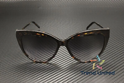 Pre-owned Saint Laurent Sl M48s_a 004 Cat Eye Havana Gold Grey 56 Mm Women's Sunglasses In Gray