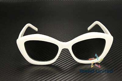 Pre-owned Saint Laurent Sl 68 004 Cat Eye Acetate Ivory Grey 54 Mm Women's Sunglasses In Gray