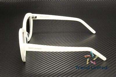 Pre-owned Saint Laurent Sl 68 004 Cat Eye Acetate Ivory Grey 54 Mm Women's Sunglasses In Gray