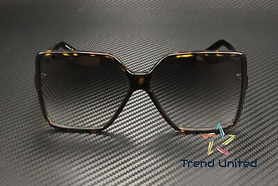 Pre-owned Saint Laurent Sl 232 Betty 003 Rectangular Avana Grey 63 Mm Women's Sunglasses In Gray