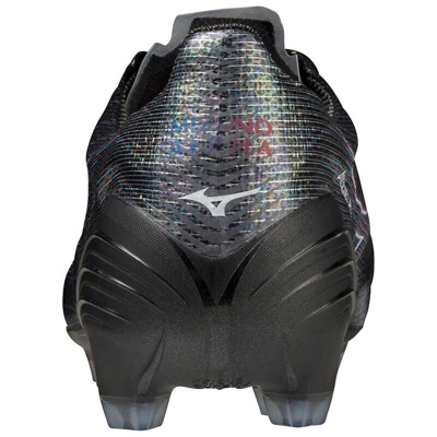 Pre-owned Mizuno Alpha Japan Black Soccer Cleats P1ga2360 01 Us7-10 W/box In Black X Ignitionred X Blue