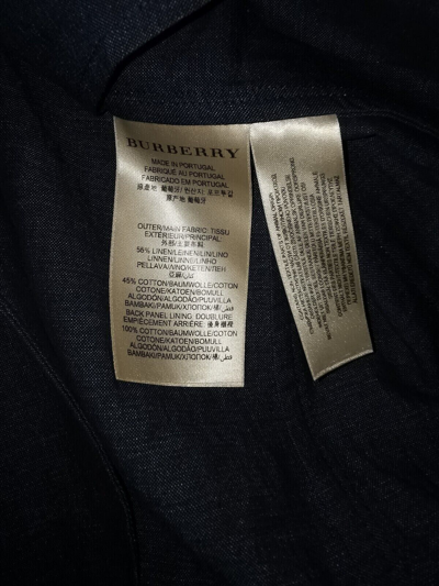Pre-owned Burberry Flitton Aboyl Linen Blazer Jacket 46eu 36us Mens Jacket Rrp 700$ In Blue
