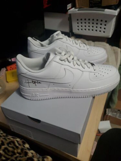 Pre-owned Nike Air Force 1 Cw2288 111 Travis Scott Cactus Jack Utopia Size 12 In White