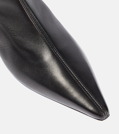 Shop Courrèges Scuba Leather Ankle Boots In Black