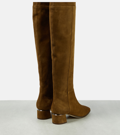 Jimmy Choo Loren 45 Suede Over-the-knee Boots In Brown