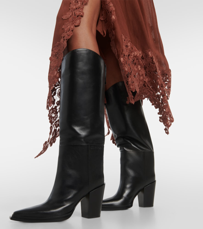 Jimmy Choo Stiefel Mit Spitzer Kappe 80mm In Black