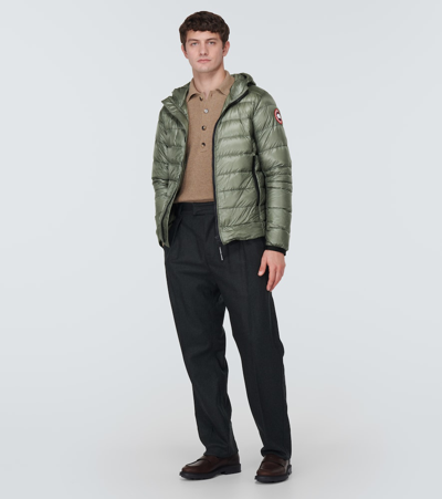 Shop Canada Goose Crofton Hoody Down Jacket In Green