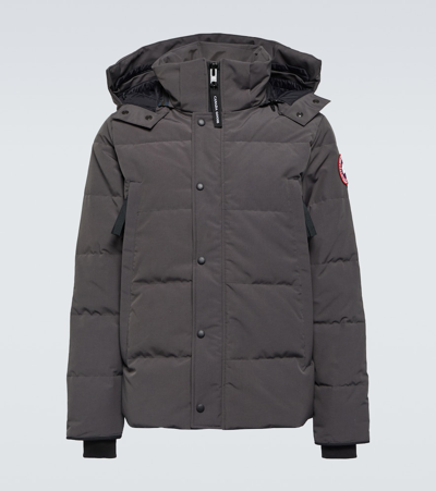 Shop Canada Goose Wyndham Down Parka In Grey