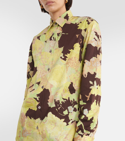 Shop Dries Van Noten Clavelly Printed Cotton Poplin Shirt In Multicoloured
