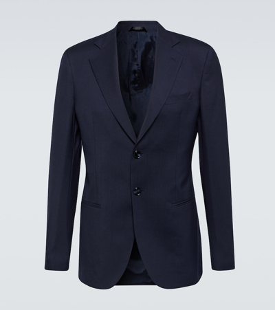 Shop Giorgio Armani Cashmere Blazer In Blue