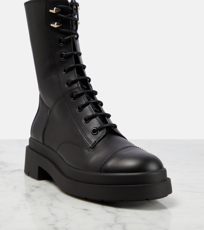 Shop Jimmy Choo Nari Leather Mid-calf Boots In Black