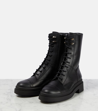Jimmy Choo Nari Leather Mid-calf Boots In Black