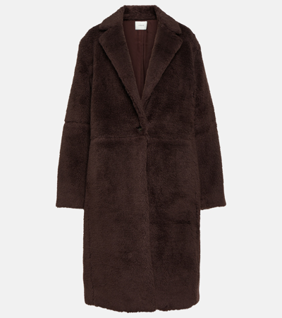 Shop Vince Faux Fur Coat In Brown